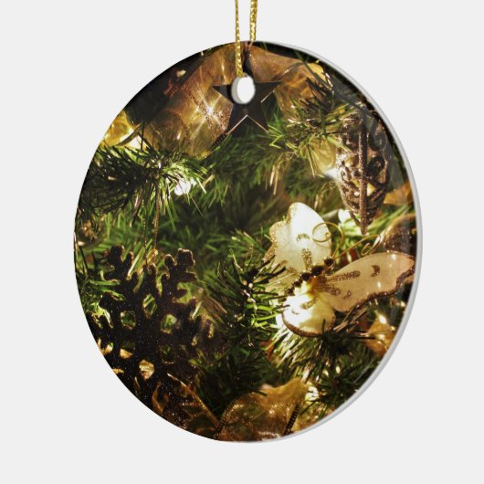 De vlinder van Kerstmis Keramisch Ornament (Links)