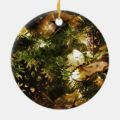 De vlinder van Kerstmis Keramisch Ornament (Achterkant)