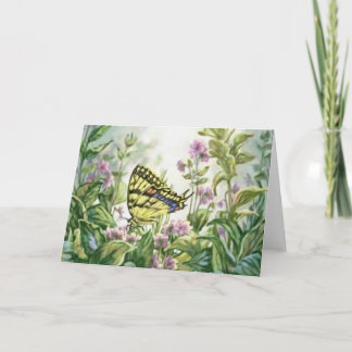 De Vlinder van Swallowtail bij het Schilderen van Kaart