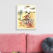 De vlinder Whisperer - Vintage-afbeelding Canvas Afdruk (Insitu (Woonkamer))
