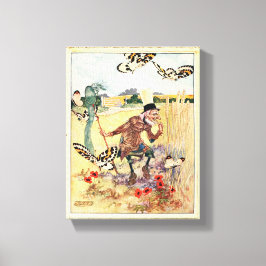 De vlinder Whisperer - Vintage-afbeelding Canvas Afdruk