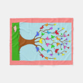 De vlinderboom fleece deken (Voorkant (Horizontaal))