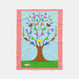 De vlinderboom fleece deken