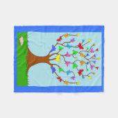 De vlinderboom fleece deken (Voorkant (Horizontaal))