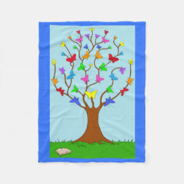 De vlinderboom fleece deken