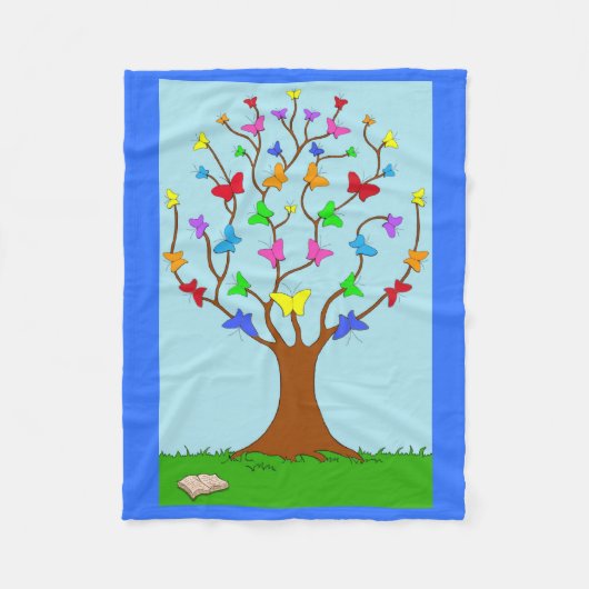 De vlinderboom fleece deken (Voorkant)
