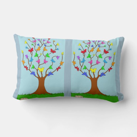 De vlinderboom kussen (Achterkant)