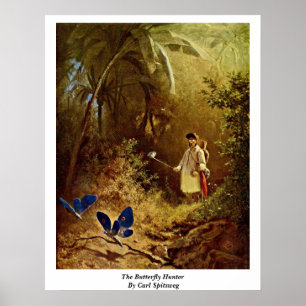 De vlinderjager door Carl Spitzweg Poster