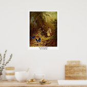 De vlinderjager door Carl Spitzweg Poster (Keuken)
