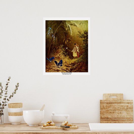 De vlinderjager van Spitzweg Carl Poster (Keuken)