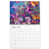 De vlinderkalender personaliseert het jaar kalender (Feb 2027)