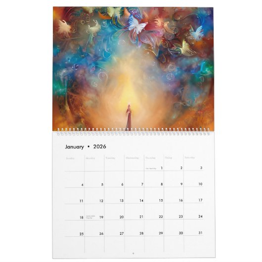 De vlinderkalender personaliseert het jaar kalender (Jan 2026)