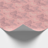 De vlinderroze cadeaupapier (Hoek)