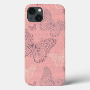 De vlinderroze Case-Mate iPhone case
