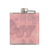 De vlinderroze heupfles (Achterkant)