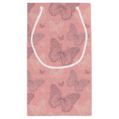 De vlinderroze klein cadeauzakje (Achterkant)