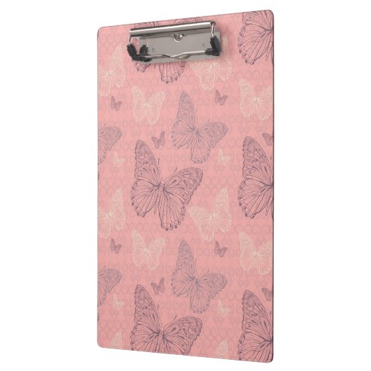 De vlinderroze klembord (Links)