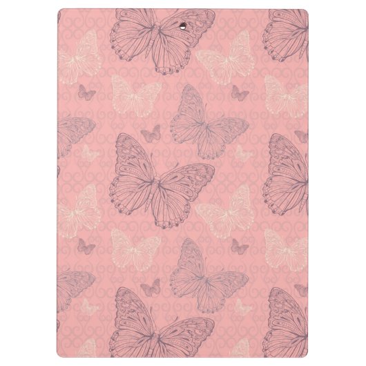 De vlinderroze klembord (Achterkant)