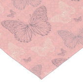 De vlinderroze korte tafelloper (Hoek)