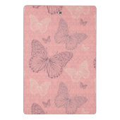 De vlinderroze mini klembord (Achterkant)