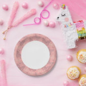 De vlinderroze papieren bordje (Feest)