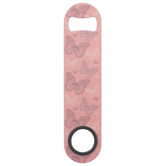 De vlinderroze speed flessenopener (Voorkant)