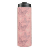 De vlinderroze thermosbeker (Voorkant)
