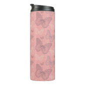 De vlinderroze thermosbeker (Geroteerd rechts)