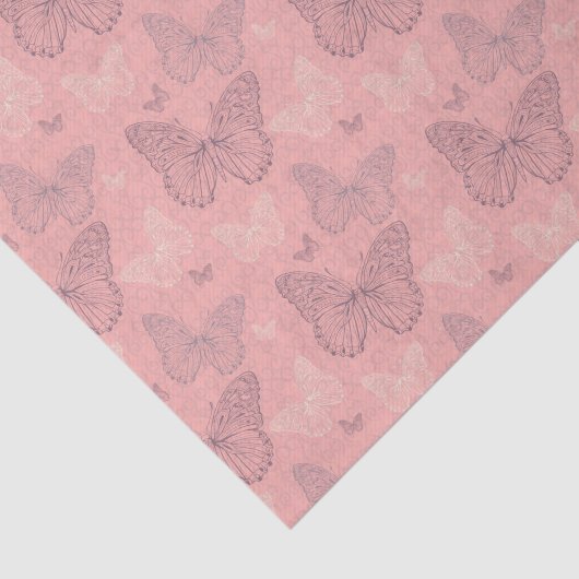 De vlinderroze tissuepapier (Detail)