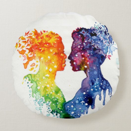 De vlinders van de liefde rond kussen (Voorkant)