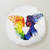 De vlinders van de liefde rond kussen (Achterkant)