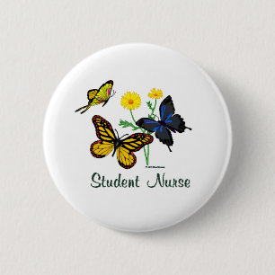 De Vlinders van de Verpleegster van de student Ronde Button 5,7 Cm