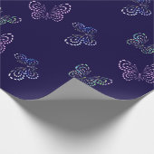 De vlinders van Pointille Cadeaupapier (Hoek)