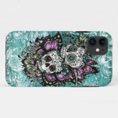 De vlindersuiker is een blauwe illustratie. Case-Mate iPhone case (Achterkant (horizontaal))