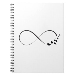De vlindersymbool van de oneindigheid notitieboek