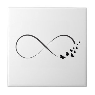 De vlindersymbool van de oneindigheid tegeltje