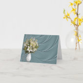 De vloeibare Blauwgroen Nota/het Wenskaart van het Kaart (Gele Bloem)