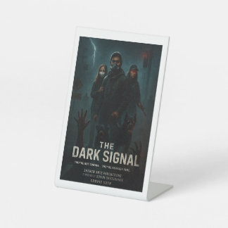 De vloek bloeit reclamebord met voetstuk