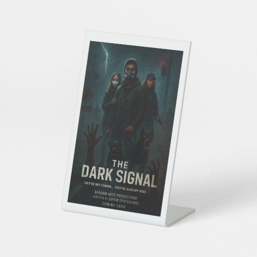 De vloek bloeit reclamebord met voetstuk (Voorkant)