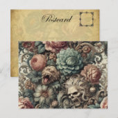 De vloek van de botanicus - gotische Victoriaans b Feestdagenkaart (Voorkant / Achterkant)