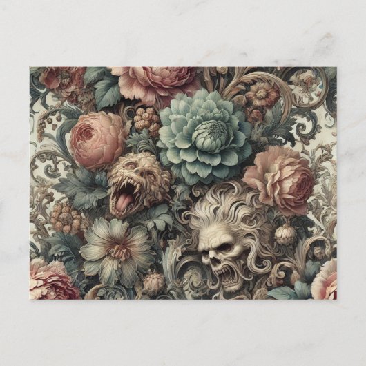 De vloek van de botanicus - gotische Victoriaans b Feestdagenkaart (Voorkant)