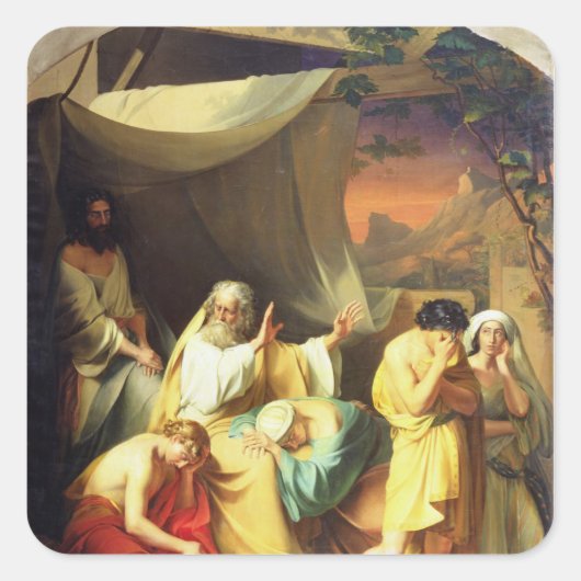 De vloek van de dam vierkante sticker (Voorkant)