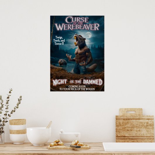 De vloek van de weerbever poster (Keuken)