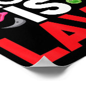 De vloer is een lava-bladerwand, klimmer poster (Hoek)