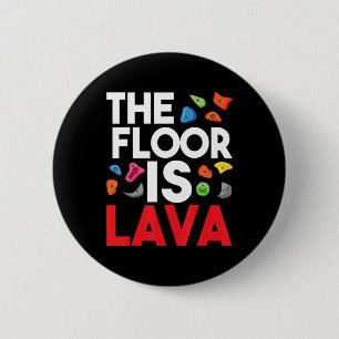 De vloer is een lava-bladerwand, klimmer ronde button 5,7 cm