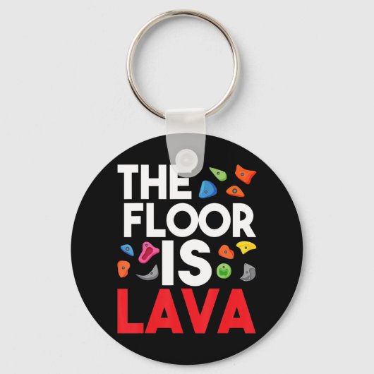 De vloer is een lava-bladerwand, klimmer sleutelhanger (Voorkant)