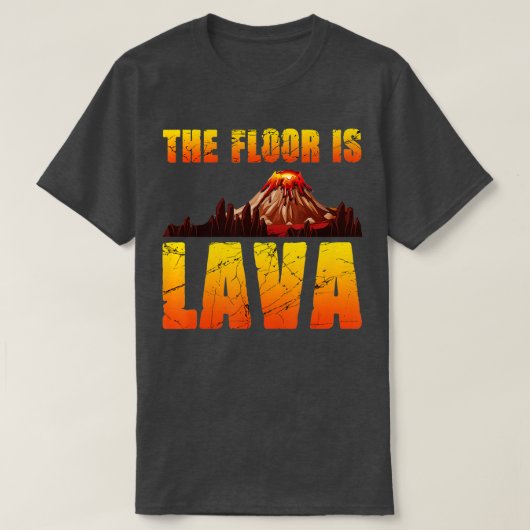 De vloer is het Lava Funny Pompeii Lava-kampioensc T-shirt (Design voorkant)
