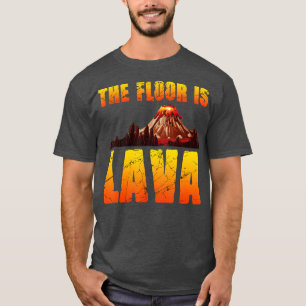 De vloer is het Lava Funny Pompeii Lava-kampioensc T-shirt