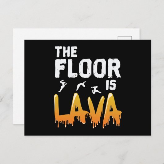 De vloer is Lava Briefkaart (Voorkant / Achterkant)