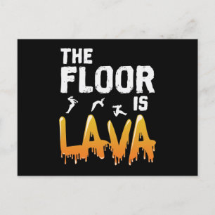 De vloer is Lava Briefkaart